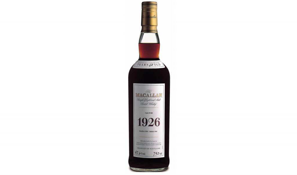 In November 2019 a bottle of The Macallan Fine & Rare 1926 sold for £1.45m at Sotheby's in London, setting a new world record for the most valuable bottle of Scotch whisky ever sold. At leading international auctions The Macallan regularly provided more than half of the auction proceeds and confirmed its status as the world's most collectable whisky.